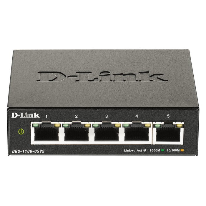 D-Link DGS-1100-05V2 Switch de red EasySmart de 5 puertos Gigabit D-Link DGS-1100-05V2 Switch de red EasySmart de 5 puertos Gigabit